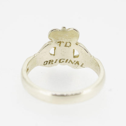 Ladies 9ct White Gold Claddagh Ring — authentic Irish Claddagh ring handcrafted in Galway, Ireland