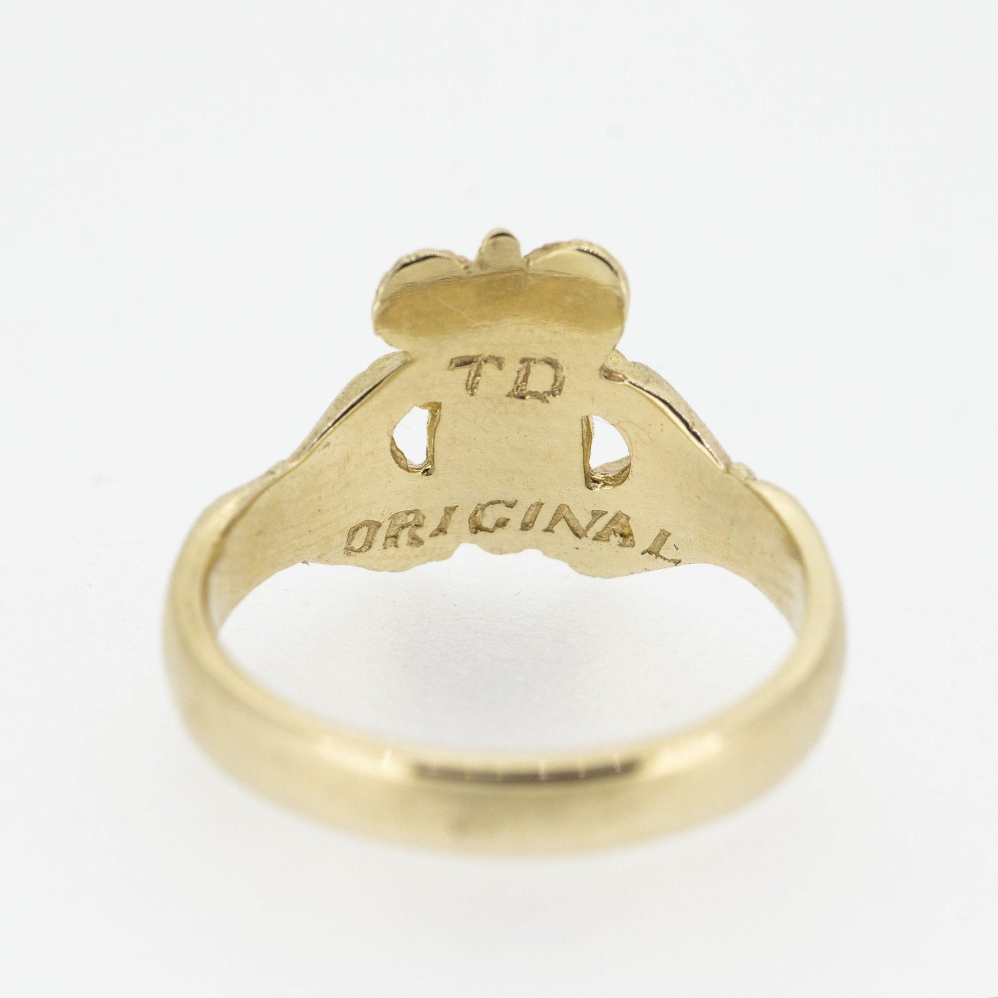 Ladies 9ct Yellow Gold Claddagh Ring — authentic Irish Claddagh ring handcrafted in Galway, Ireland