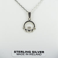 Silver Claddagh Necklace — authentic Irish Claddagh necklace handcrafted in Galway, Ireland