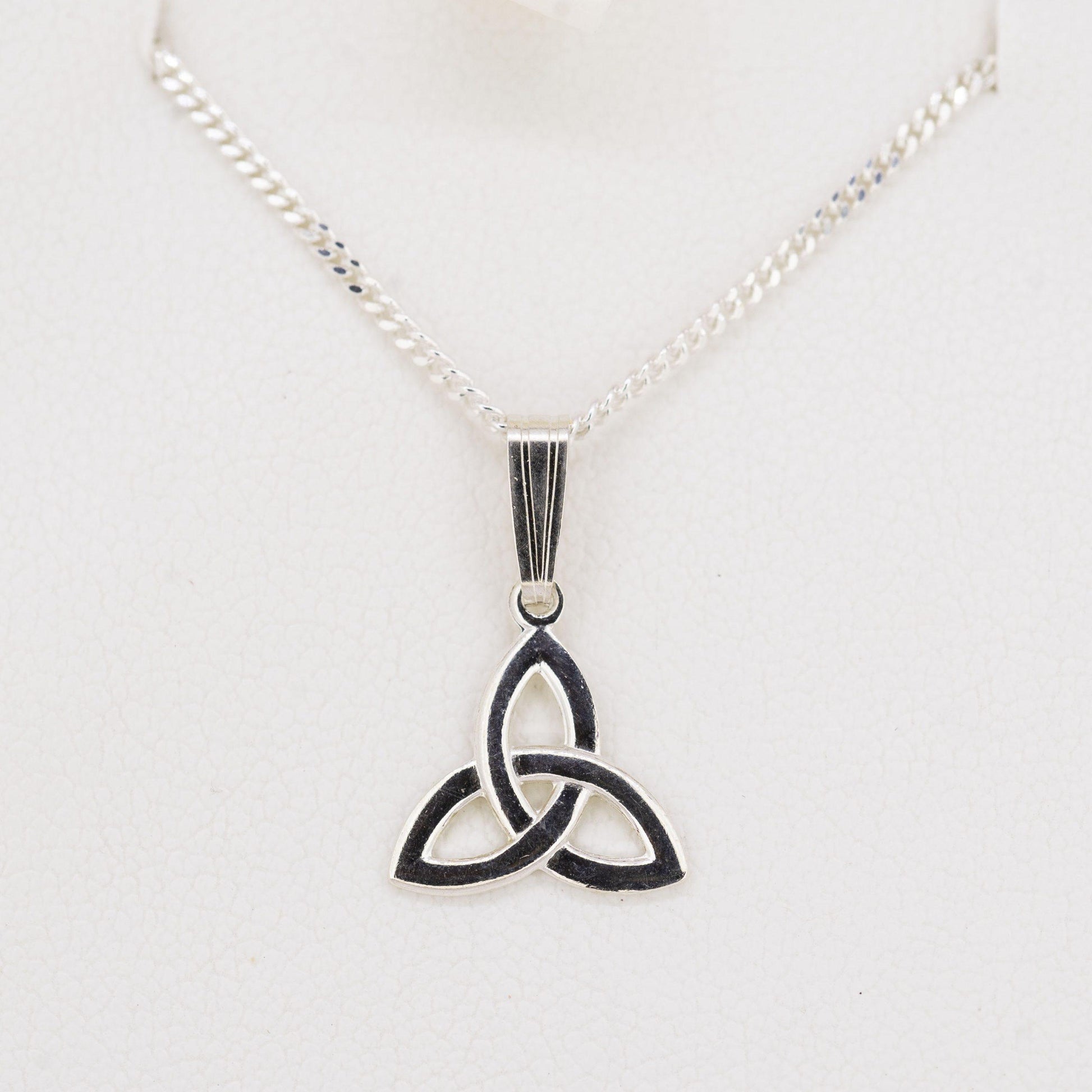 Silver Trinity Necklace — authentic Irish necklace handcrafted in Galway, Ireland