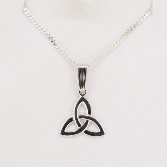 Silver Trinity Necklace — authentic Irish necklace handcrafted in Galway, Ireland