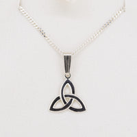 Silver Trinity Necklace — authentic Irish necklace handcrafted in Galway, Ireland