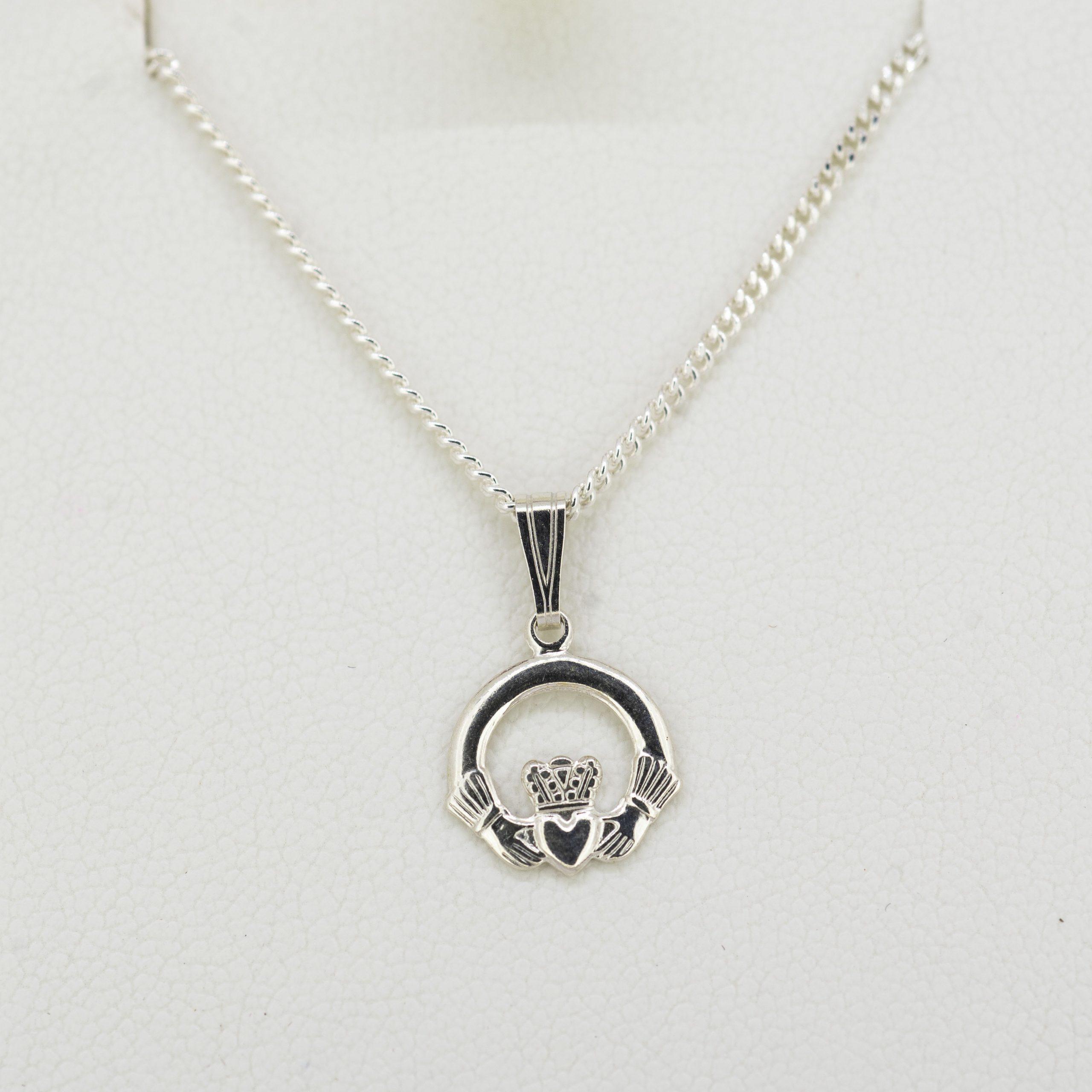 Gold Silver Claddagh Necklace